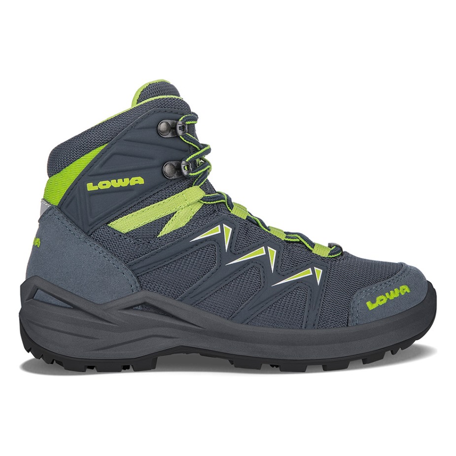 Lowa Innox Pro Gtxmid Junior Steel Blue/lime
